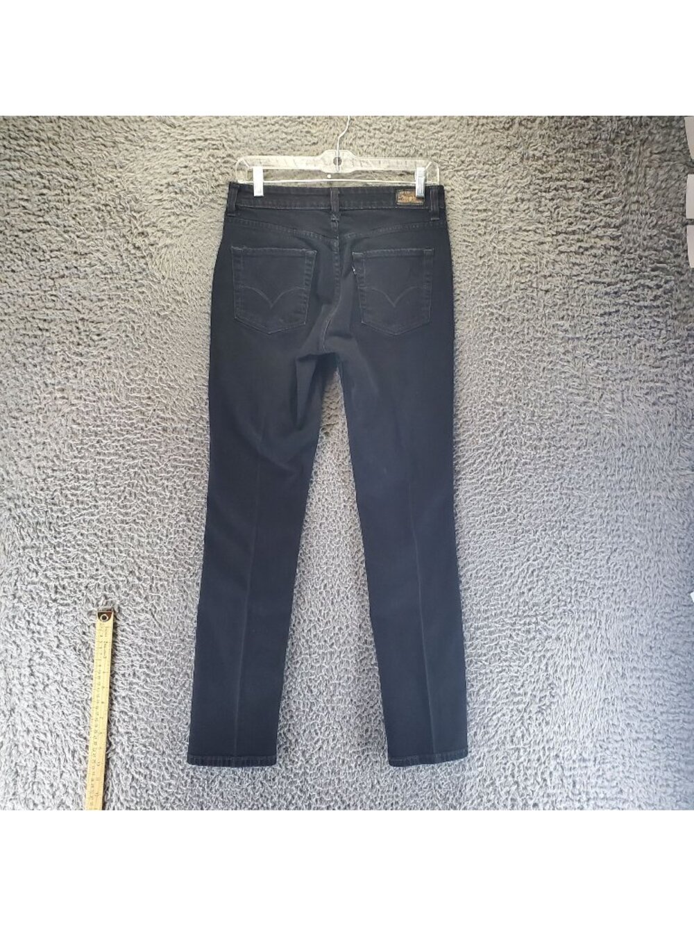 Levis Jeans Womens 4 Black Mid Rise Skinny Stretch Denim
